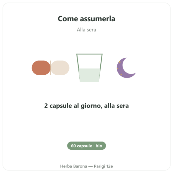 Melissa bio – 60 capsule – Dynveo modo d'uso e dosaggio Paris Herba Barona