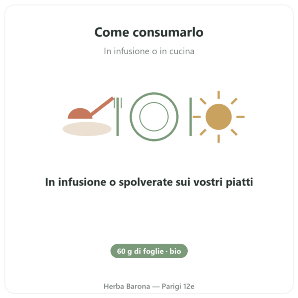 Moringa bio in foglie 60 g modo d'uso e dosaggio Paris Herba Barona