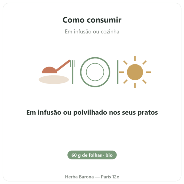 Moringa Bio em Folha – 60 g modo de uso e dosagem Paris Herba Barona