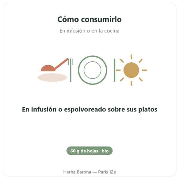 Moringa Bio en Hoja – 60 g modo de empleo y dosis Paris Herba Barona