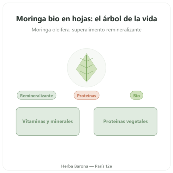 Moringa Bio en Hoja – 60 g presentación Paris Herba Barona