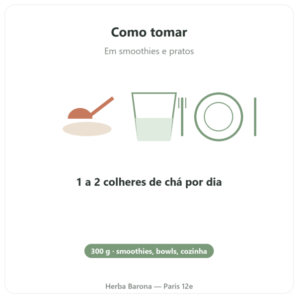 Moringa Bio em pó 300 g – Bioptimal – Superalimento modo de uso e dosagem Paris Herba Barona