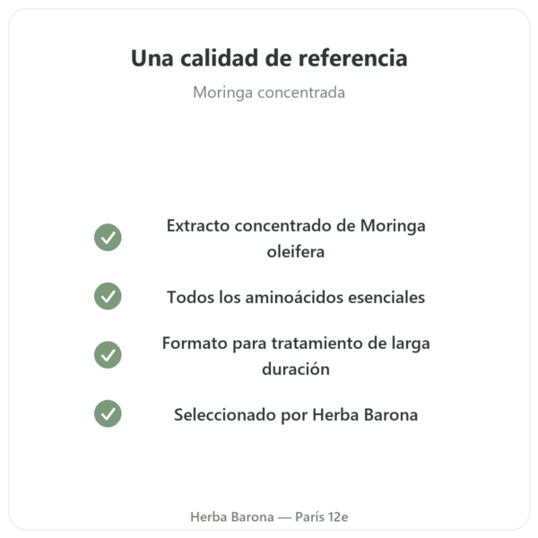 Moringa Concentrado 300 mg – 200 Cápsulas calidad Paris Herba Barona