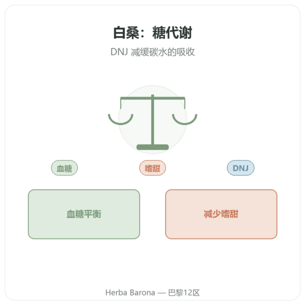 白桑叶 – DNJ 含量 5% – 60 粒胶囊 – DYNVEO 产品展示 Paris Herba Barona