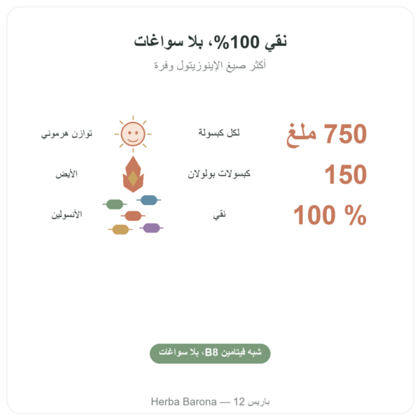 ميو-إينوزيتول – Dynveo – 150 كبسولة الفوائد والمعطيات الرئيسية Paris Herba Barona