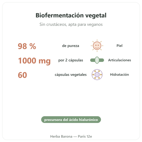 N-Acetil Glucosamina (NAG) 500mg – 60 cápsulas – Dynveo beneficios y datos clave Paris Herba Barona