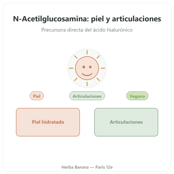 N-Acetil Glucosamina (NAG) 500mg – 60 cápsulas – Dynveo presentación Paris Herba Barona