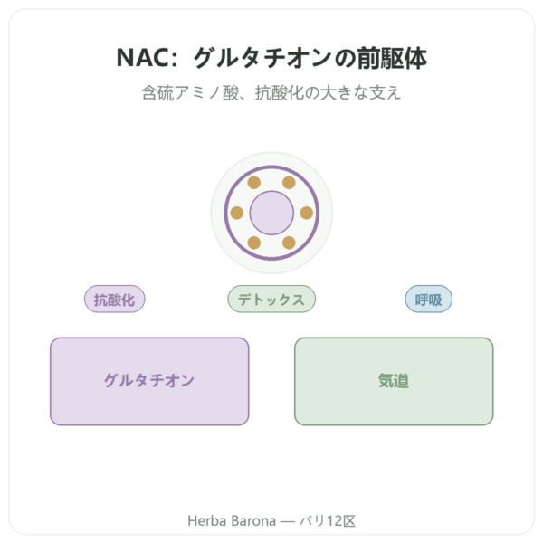 NAC（N-アセチルシステイン）1000 mg 120タブレット – Now Foods presentation Paris Herba Barona