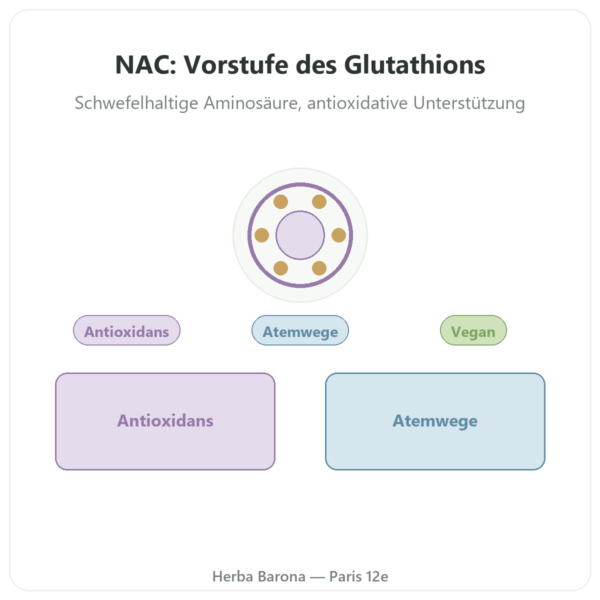 NAC N-Acetylcystein – Dynveo – 600 mg – 60 Kapseln Vorstellung Paris Herba Barona
