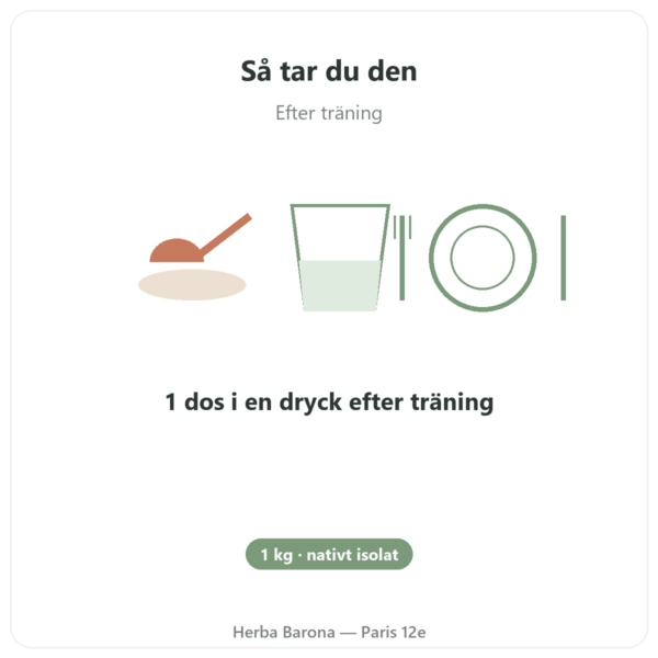Nativt vassleprotein isolat – Dynveo – 1 kg användning och dosering Paris Herba Barona
