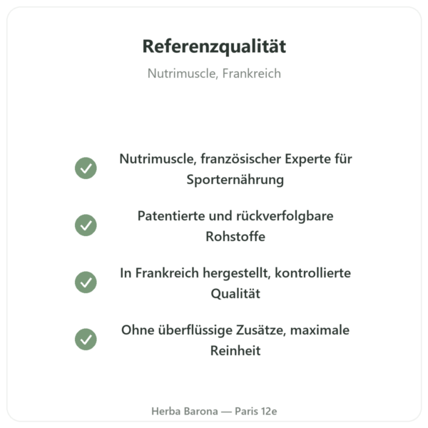 Natürliches Koffein – Nutrimuscle – 30 Kapseln Qualität Paris Herba Barona