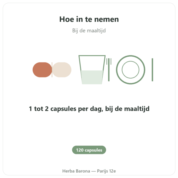 Neem – Ayur-vana – 120 capsules gebruiksaanwijzing en dosering Paris Herba Barona