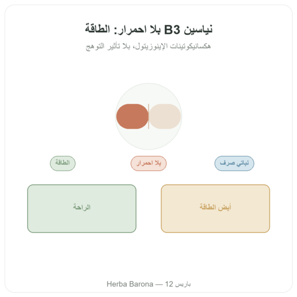 نياسين B3 Flush Free – بدون احمرار – 90 كبسولة نباتية – Now Foods عرض المنتج Paris Herba Barona