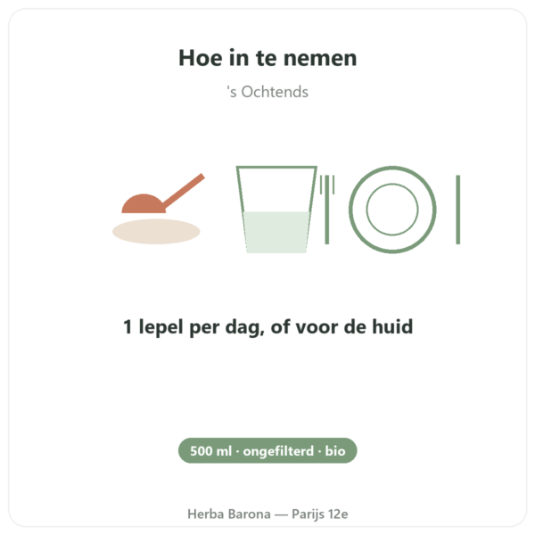 Nigellazaadolie Ongefilterd Bio – 500ml – Krauterland gebruiksaanwijzing en dosering Paris Herba Barona