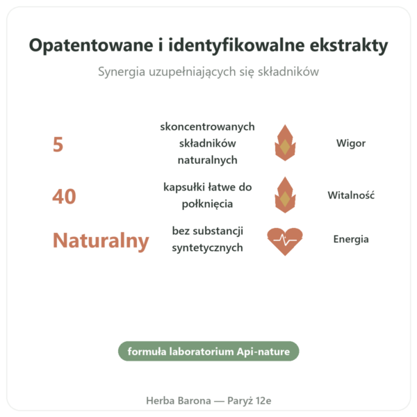 Nivel Vigueur – 40 kapsułek – Api-nature korzyści i najważniejsze fakty Paris Herba Barona