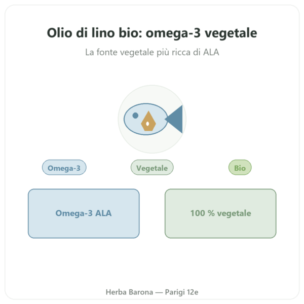 Olio di Lino BIO – Dynveo – 60 capsule presentazione Paris Herba Barona
