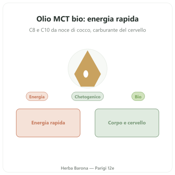 Olio MCT bio Amanprana 500 ml – C8 e C10 presentazione Paris Herba Barona