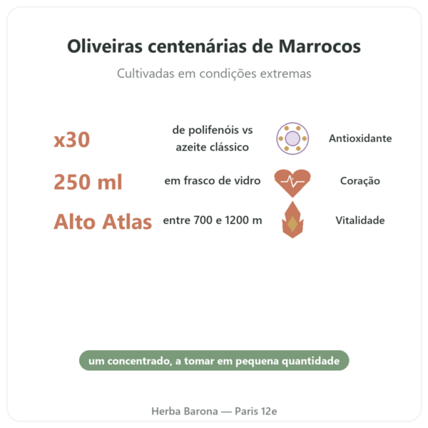 Olivie Plus 30x – Azeite Puro – Frasco de Vidro 250 ml benefícios e dados principais Paris Herba Barona