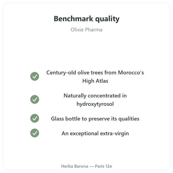 Olivie Plus 30x Concentrated Olive Oil – 250ml Glass Bottle quality Paris Herba Barona
