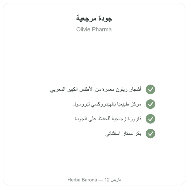 زيت الزيتون المركّز Olivie Plus 30x – قنينة زجاجية 250 مل الجودة Paris Herba Barona
