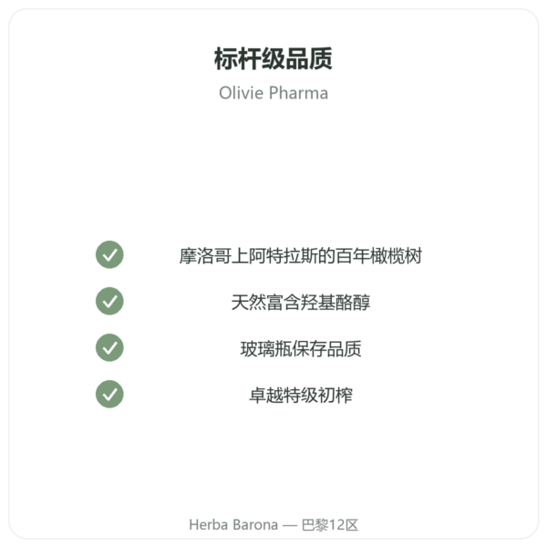 Olivie Plus 30x 纯橄榄油 250 ml 玻璃瓶装 – 玻璃瓶 品质保证 Paris Herba Barona