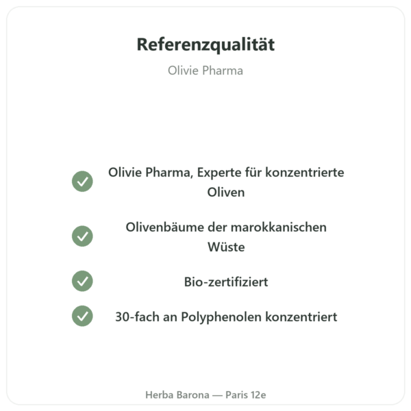 Olivie Riche / Olivie Force Bio – 100 Kapseln – Olivie Pharma Qualität Paris Herba Barona