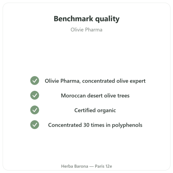 Olivie Riche / Olivie Force Organic - 100 Capsules - Olivie Pharma quality Paris Herba Barona