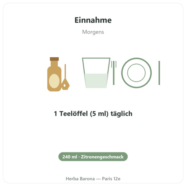 Omega-3 Flüssig – LYSI – Zitrone Island – 240 ml Anwendung und Dosierung Paris Herba Barona