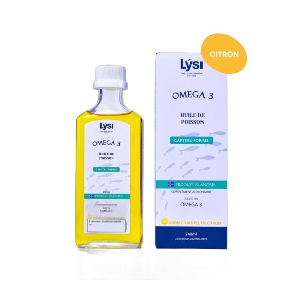 Oméga-3 liquide citron LYSI 240ml Paris Herba Barona
