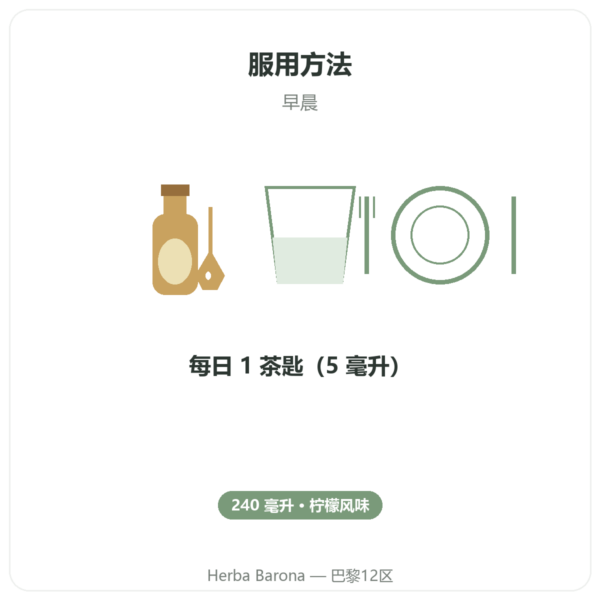液体欧米伽3 LYSI 柠檬口味 冰岛 240毫升 使用方法与建议剂量 Paris Herba Barona