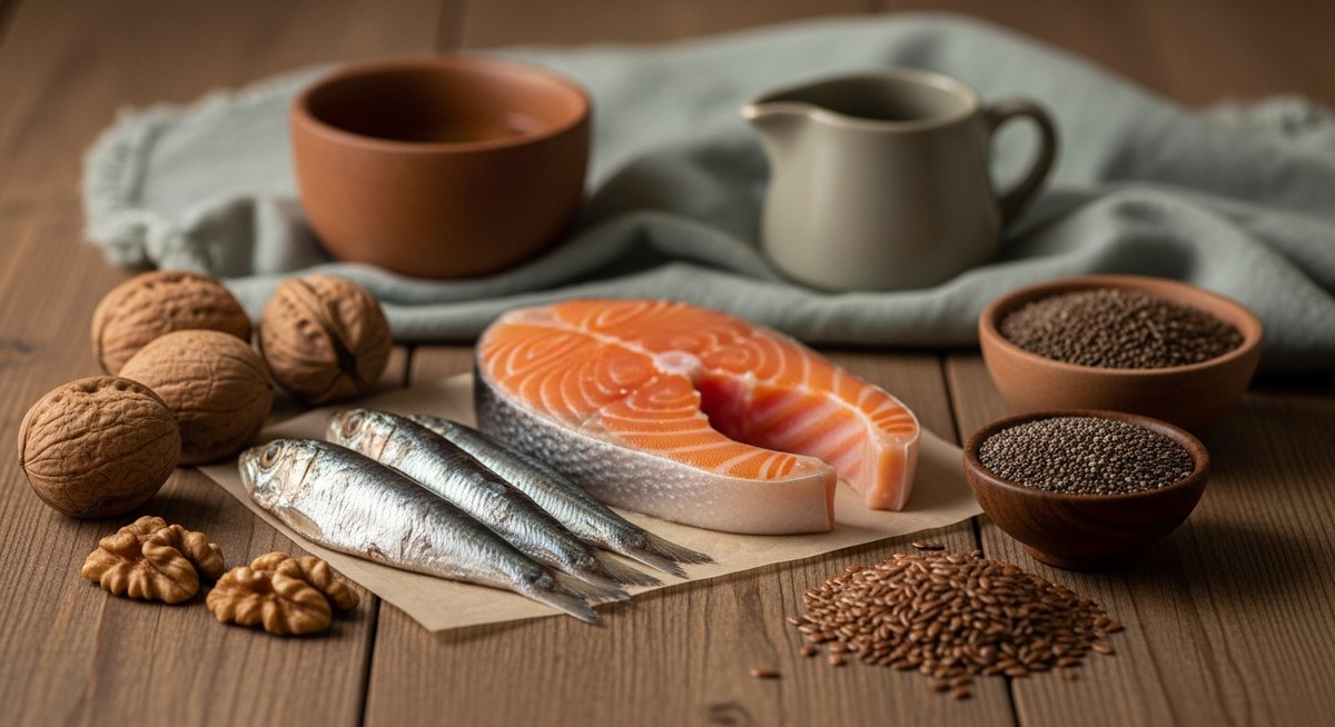 Omega 3 açısından zengin besinler: somon, sardalya, ceviz, chia tohumu, Herba Barona Paris 12. bölge