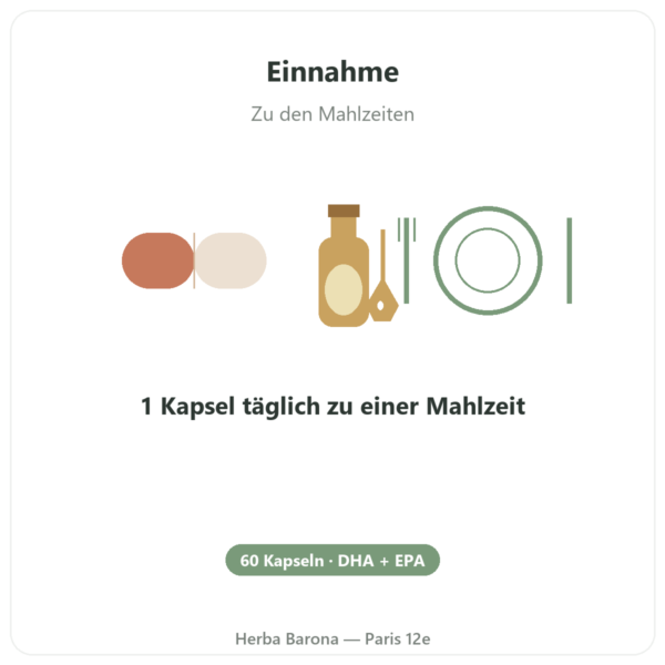 Omega-3 pflanzlich Mikroalge – Dynveo – 500 mg – 60 Kapseln Anwendung und Dosierung Paris Herba Barona