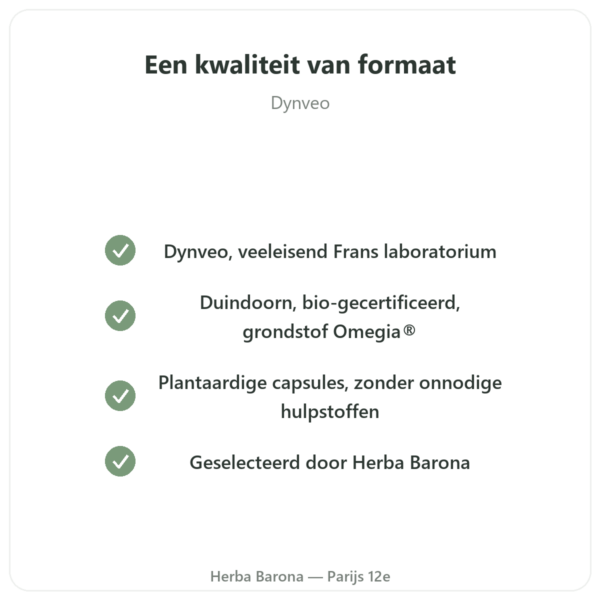 Omega-7: Duindoornolie – Dynveo – 180 capsules kwaliteit Paris Herba Barona