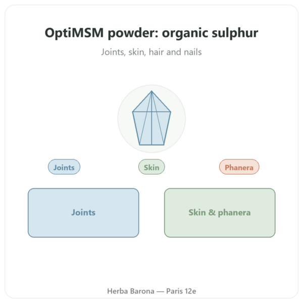 OptiMSM Pure Powder 250g - Dynveo presentation Paris Herba Barona