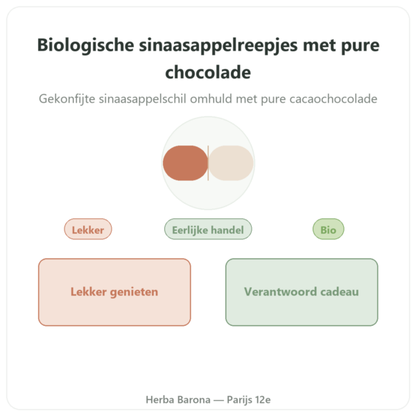 Orangettes BIO met Pure Chocolade Saldac El Inti 150 g presentatie Paris Herba Barona
