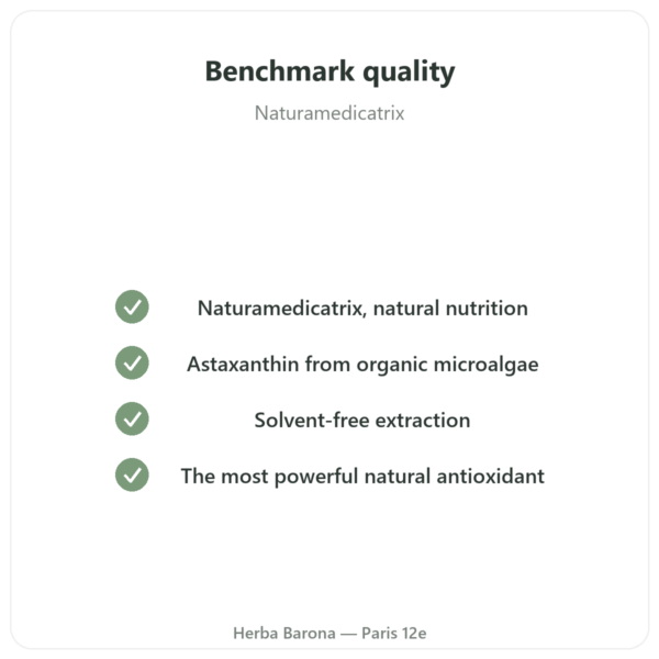 Organic Astaxanthine Forte - Naturamedicatrix - 60 Capsules quality Paris Herba Barona