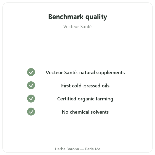 Organic Borage & Evening Primrose Oil – Vecteur Santé – 90 capsules quality Paris Herba Barona