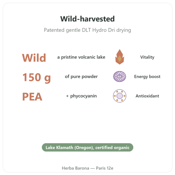 Organic Klamath Powder 150g - Dynveo benefits and key facts Paris Herba Barona