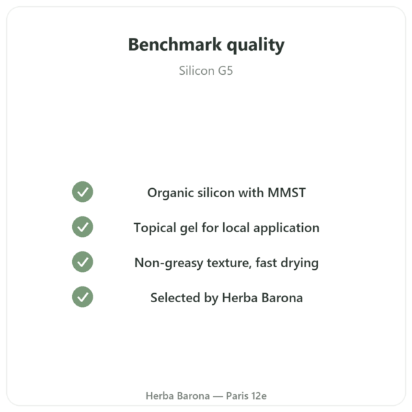 Organic Silicon G5 Gel - 100ml quality Paris Herba Barona