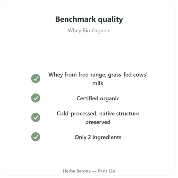 Organic Whey Protein 1000g quality Paris Herba Barona