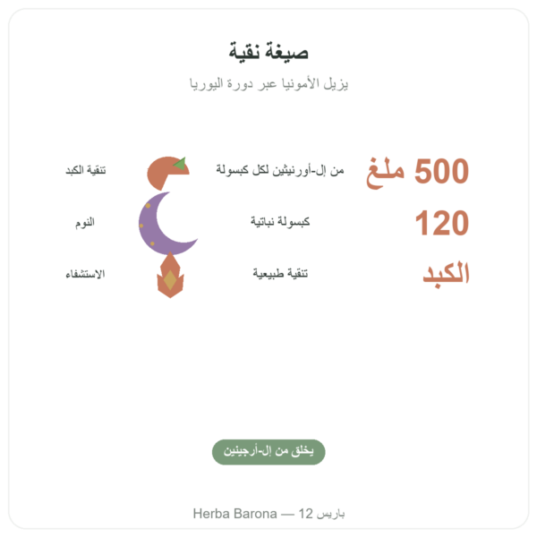 أورنيثين 500 ملغ – 120 كبسولة – Now Foods الفوائد والمعطيات الرئيسية Paris Herba Barona