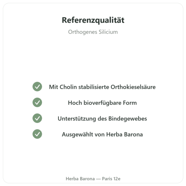 Orthogenisches Silicium naturbelassen 50 mg – 60 Kapseln Qualität Paris Herba Barona