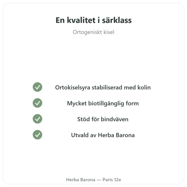 Ortogeniskt Kisel Natur 50 mg – flaska med 60 kapslar kvalitet Paris Herba Barona