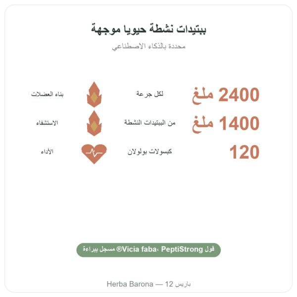 PeptiStrong® – Dynveo – 120 كبسولة الفوائد والمعطيات الرئيسية Paris Herba Barona
