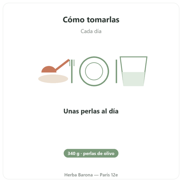 Perlas de Olivos del Desierto NaturaMedicatrix – 340 g modo de empleo y dosis Paris Herba Barona