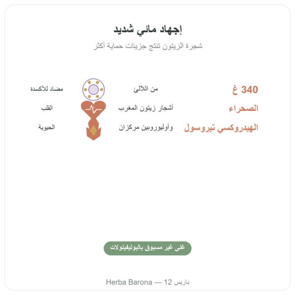 لآلئ زيتون الصحراء – NaturaMedicatrix – 340 غ الفوائد والمعطيات الرئيسية Paris Herba Barona