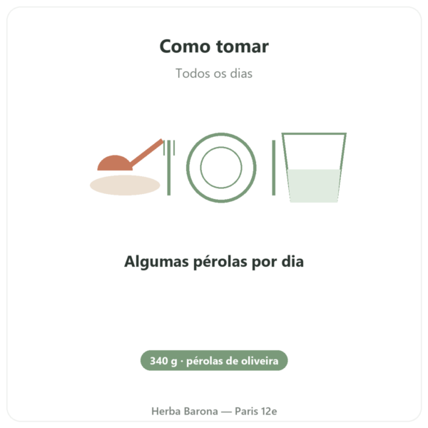 Pérolas de Oliveiras do Deserto NaturaMedicatrix 340g modo de uso e dosagem Paris Herba Barona