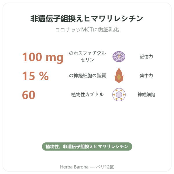 植物性ホスファチジルセリン – Dynveo – 100 mg – 60カプセル benefits and key facts Paris Herba Barona