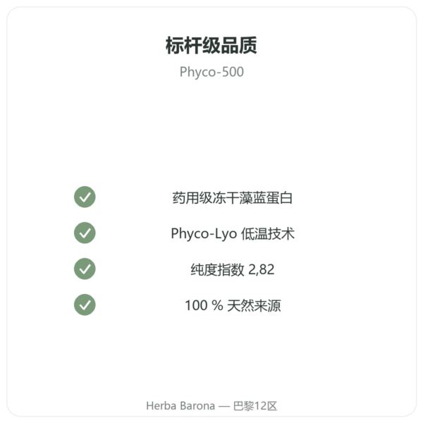 Phyco-500 30粒装 – 冻干藻蓝蛋白 免疫支持 品质保证 Paris Herba Barona
