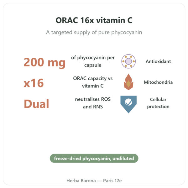 Phycocyanin 200mg - Life's Code - 30 Capsules benefits and key facts Paris Herba Barona